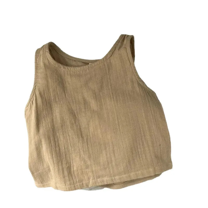 Linen Sleeveless Shirt