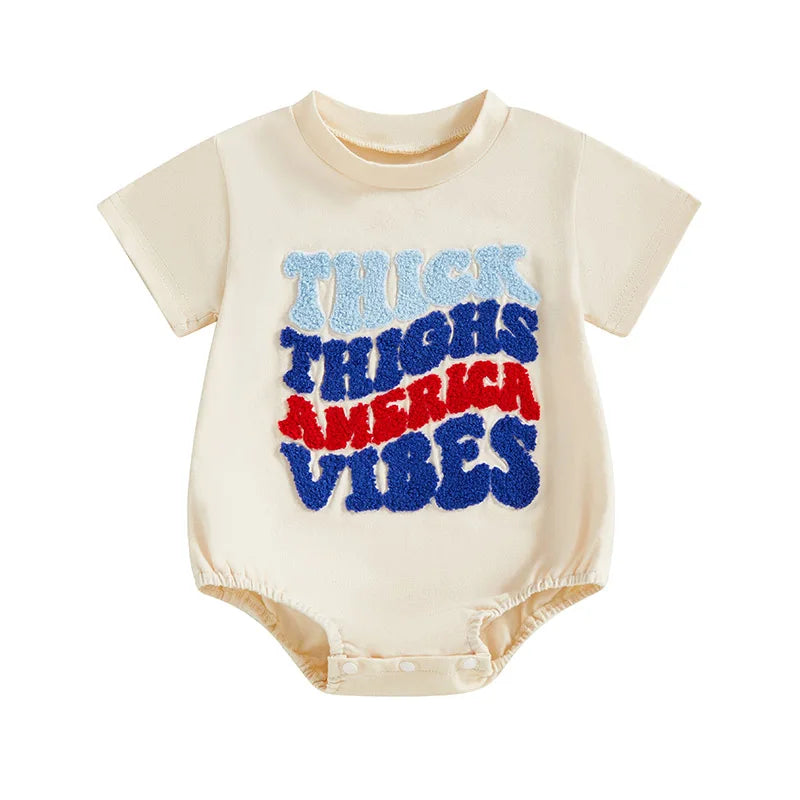 Thick Thighs Patriotic Romper
