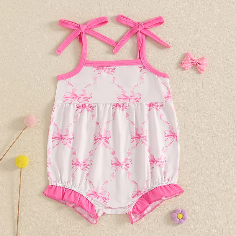 Pink Bow Romper