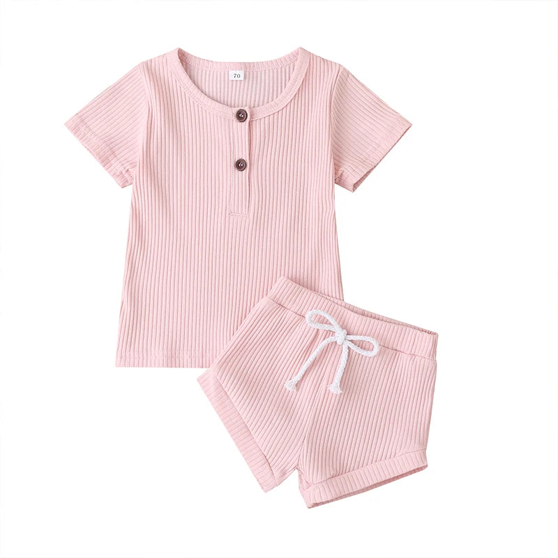 Knit Set Short Sleeve + Shorts