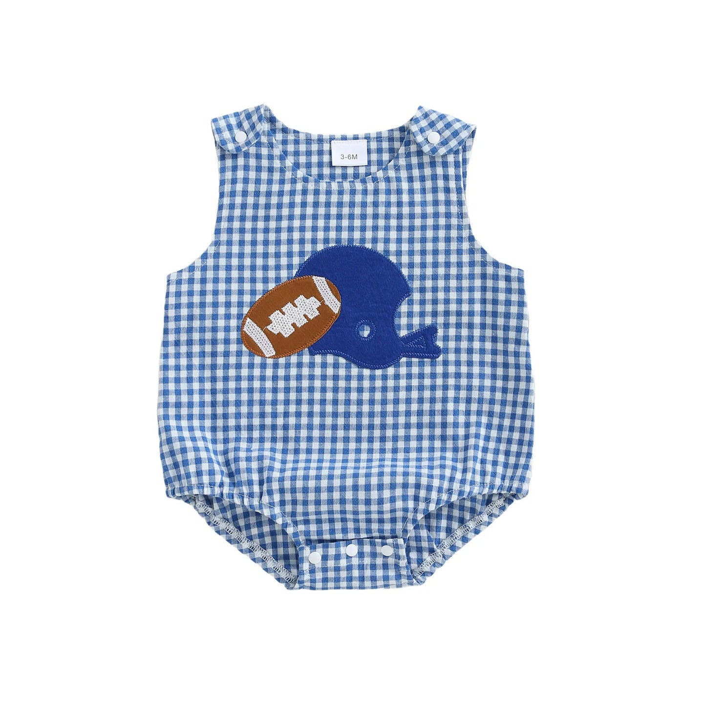 Plaid Football Romper