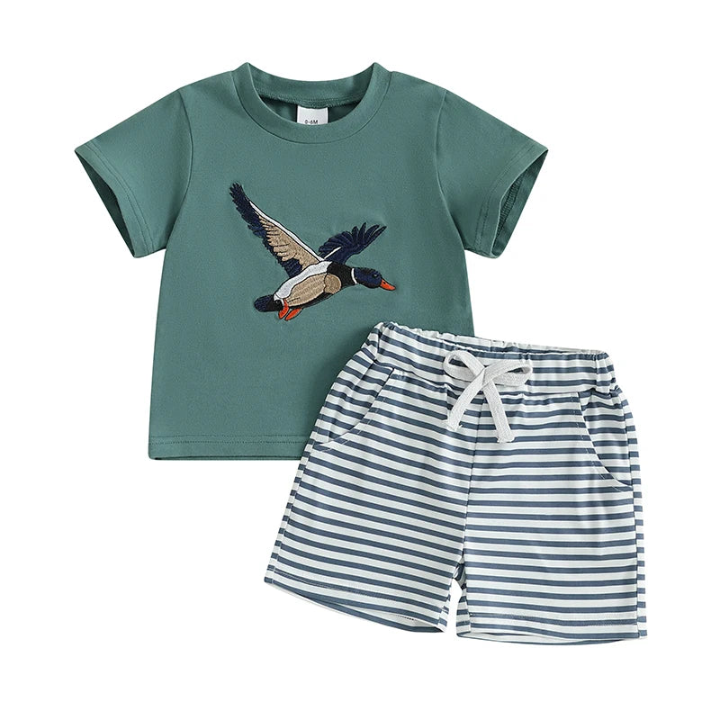 Duck Print Tee + Shorts