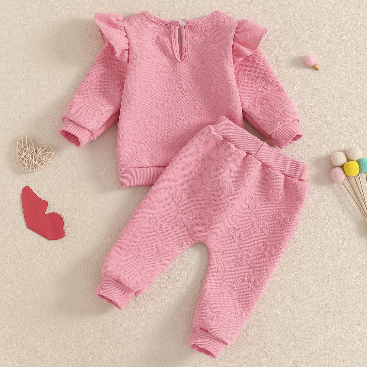 Ruffle + Bow Sweatsuit