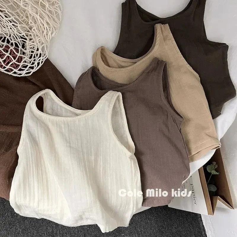 Linen Sleeveless Shirt