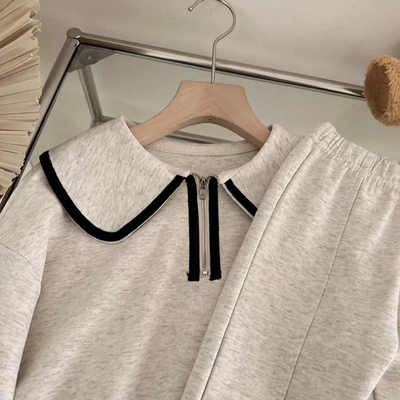 Girls Collar Sweats Set