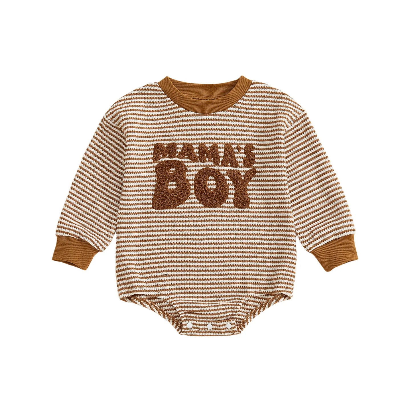 Mama's Boy Striped Onesie