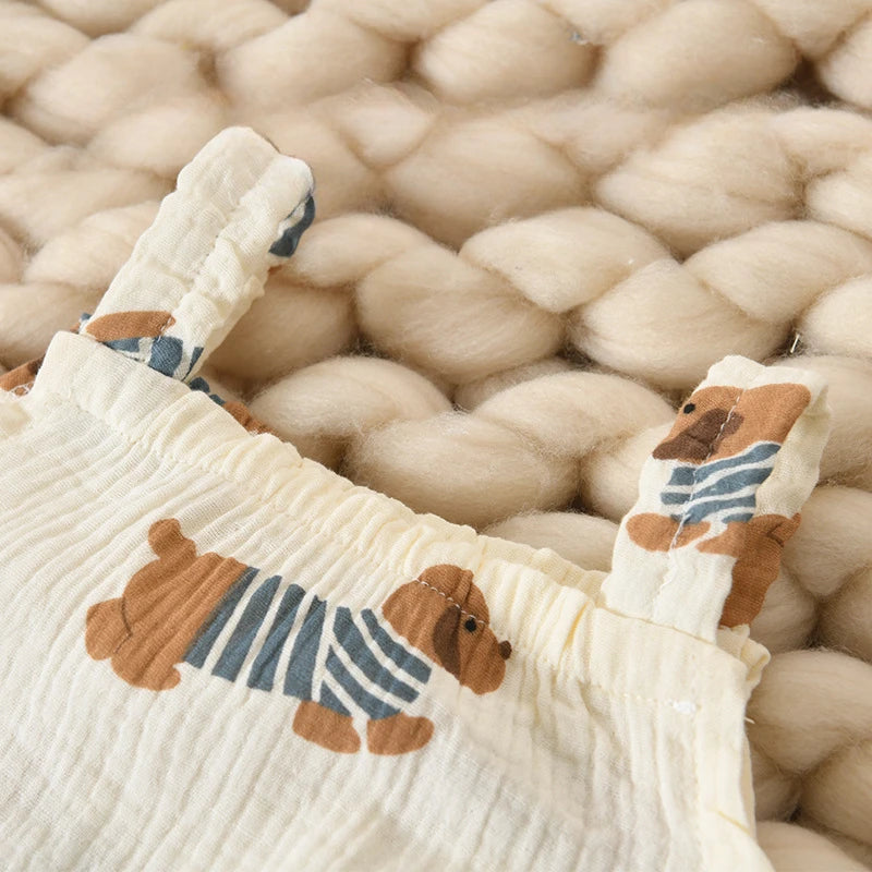 Gauze Overall Romper