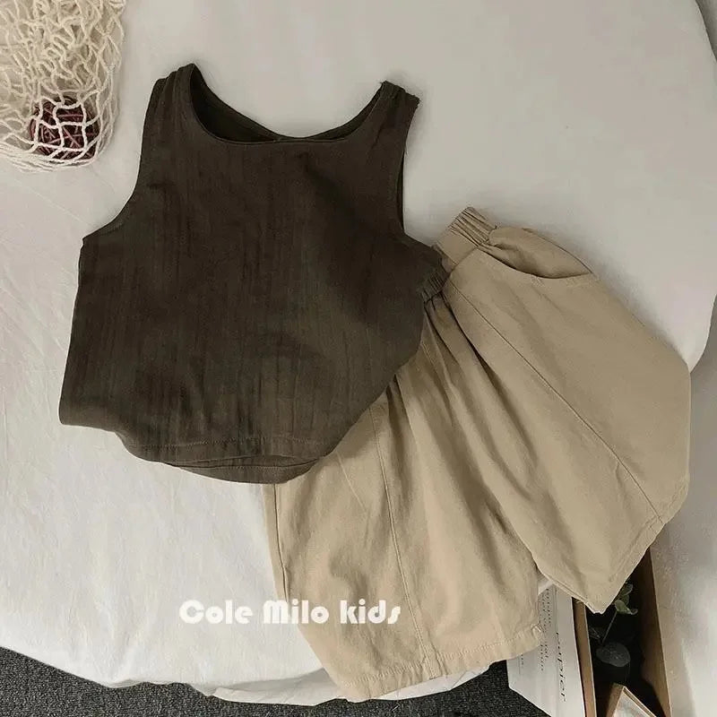 Linen Sleeveless Shirt