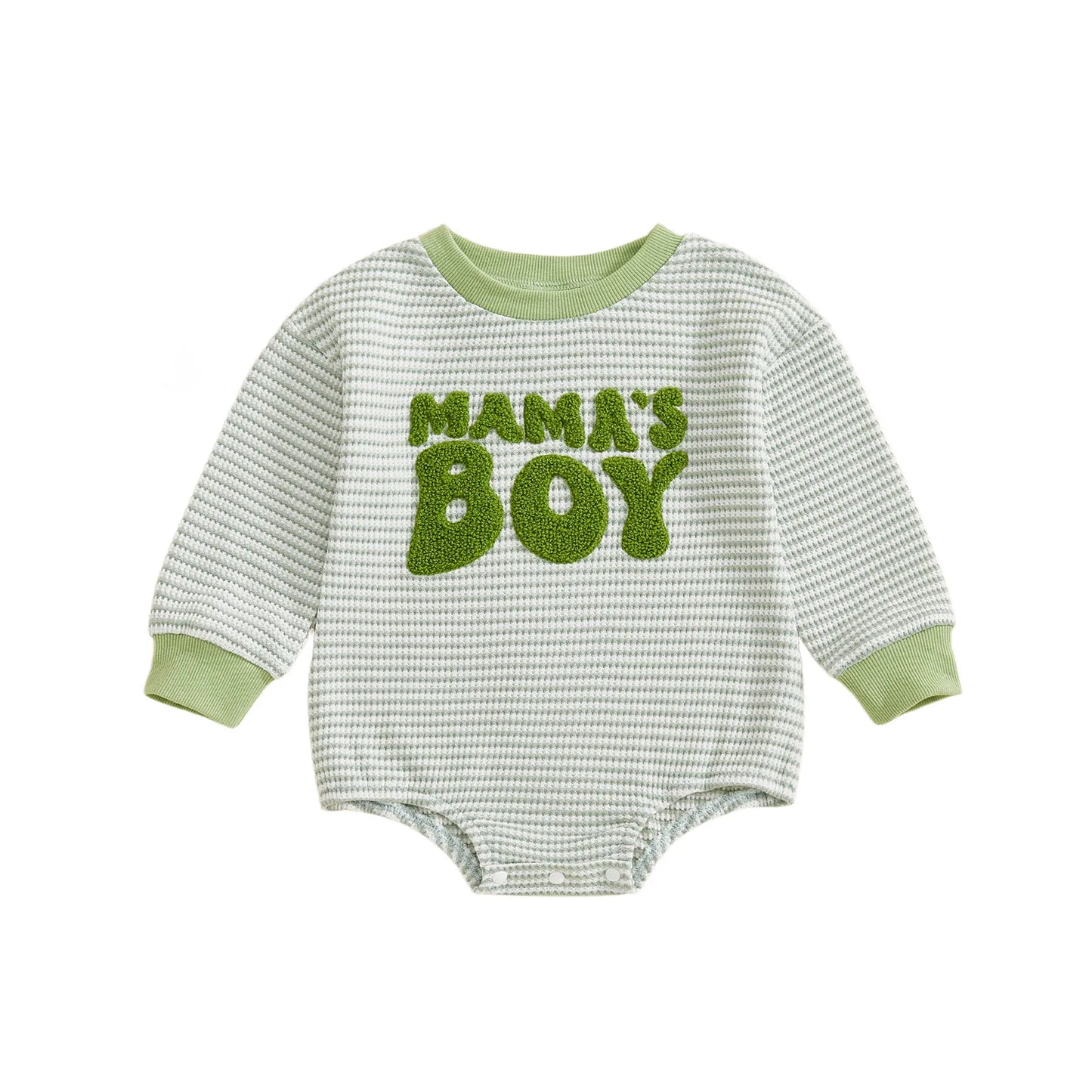 Mama's Boy Striped Onesie