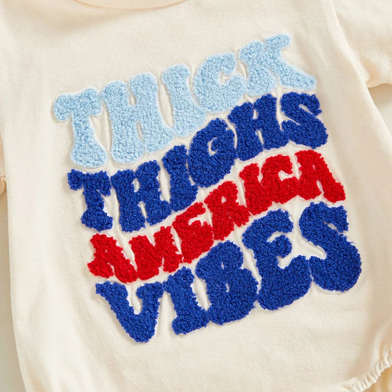 Thick Thighs Patriotic Romper