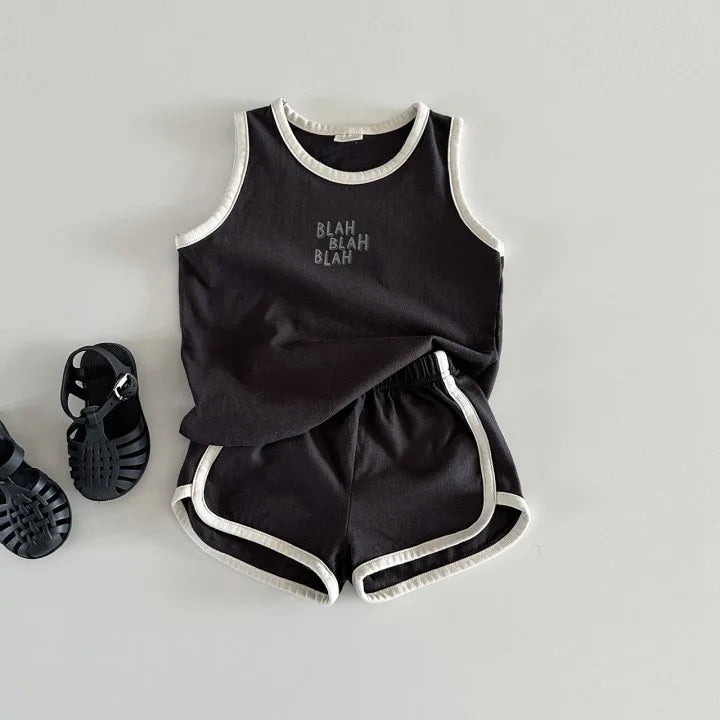 Thin Cotton Sports Vest + Shorts