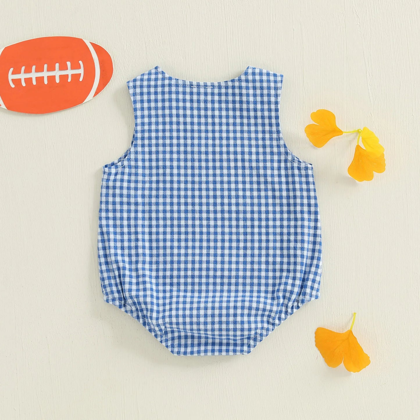 Plaid Football Romper