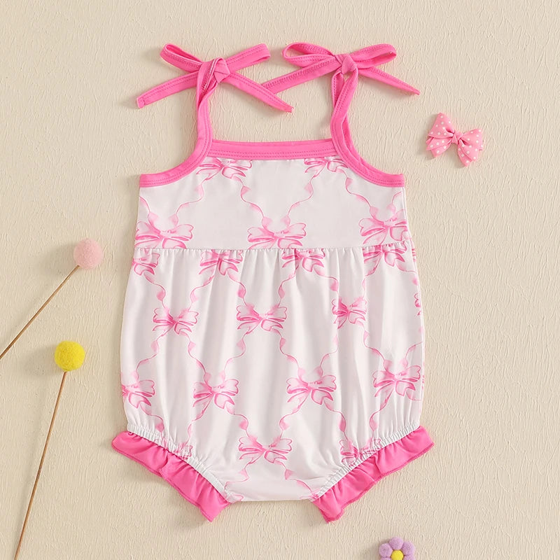 Pink Bow Romper