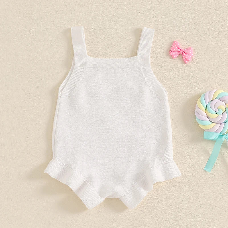 Baby Girl's Sleeveless Knit Romper