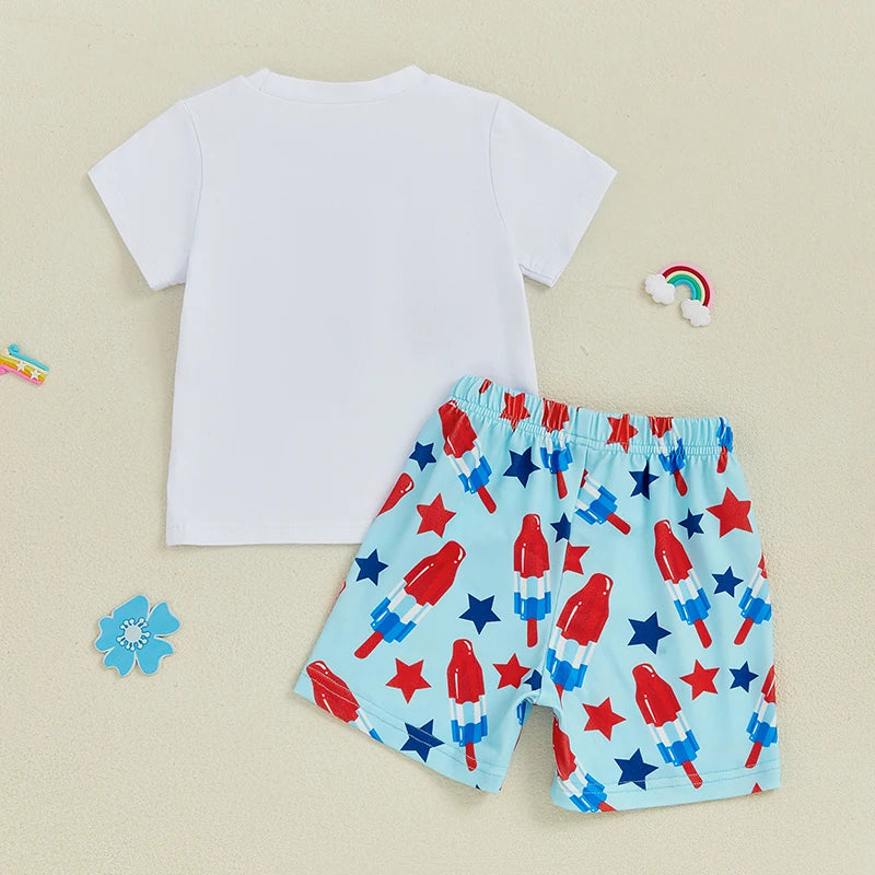 Boy's Bomb Pop Short Sleeve Set