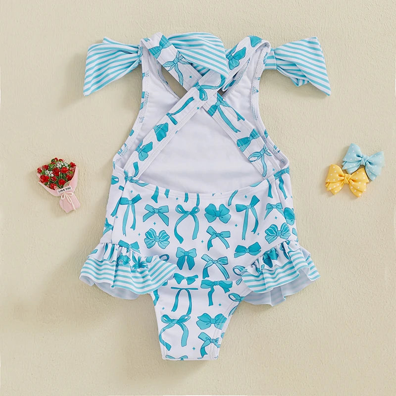 Swimsuit with Bows and Ruffles