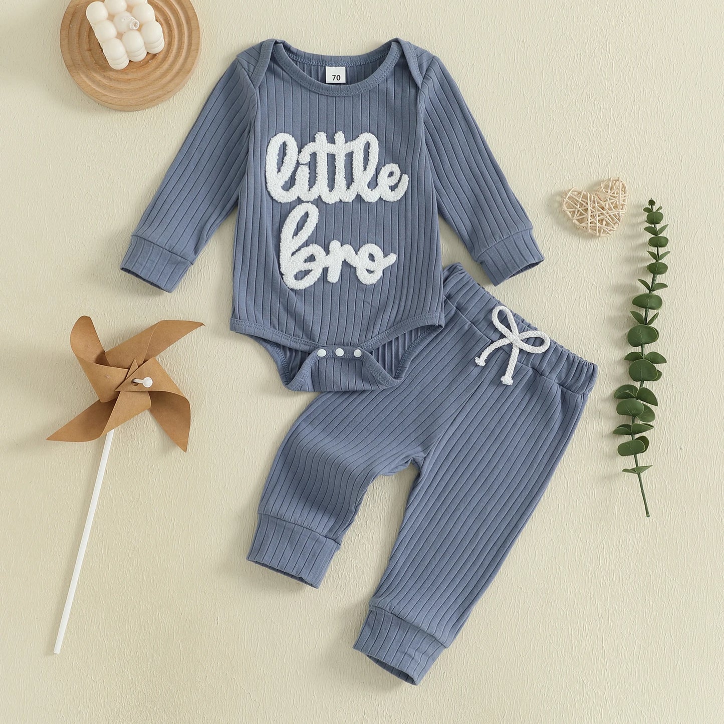 Boy's Corduroy 'Little Bro' Sweatsuit
