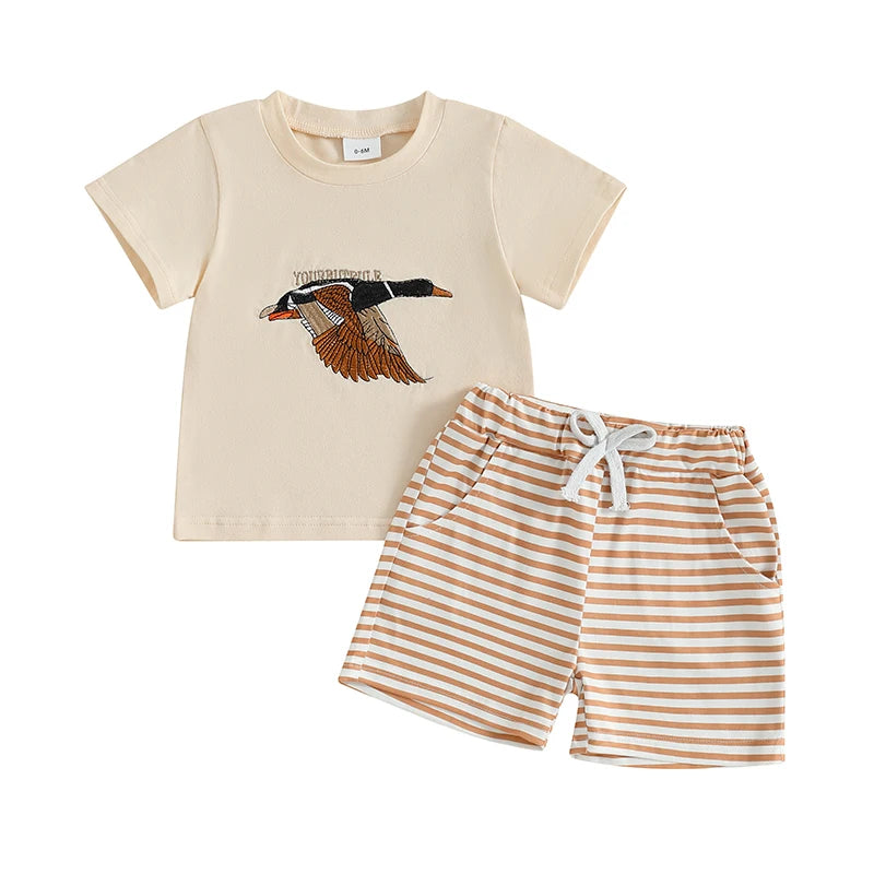 Duck Print Tee + Shorts