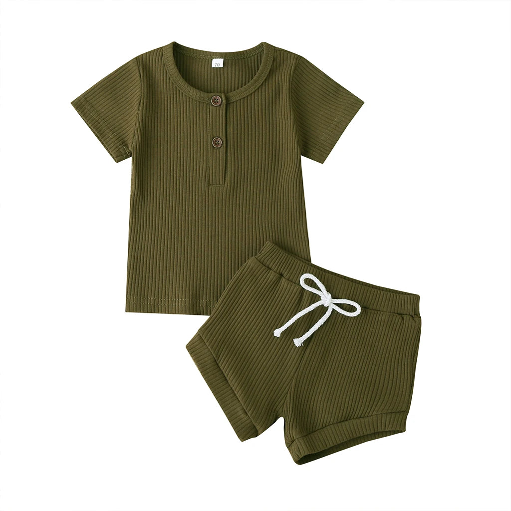 Knit Set Short Sleeve + Shorts