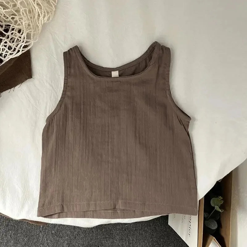 Linen Sleeveless Shirt