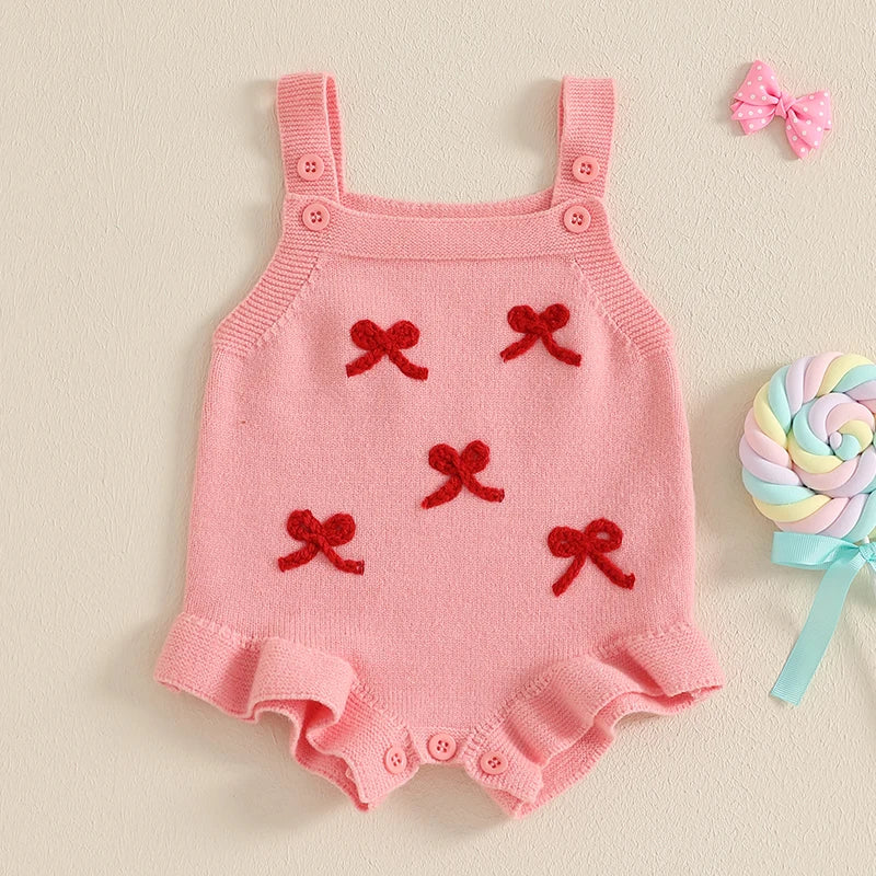 Baby Girl's Sleeveless Knit Romper