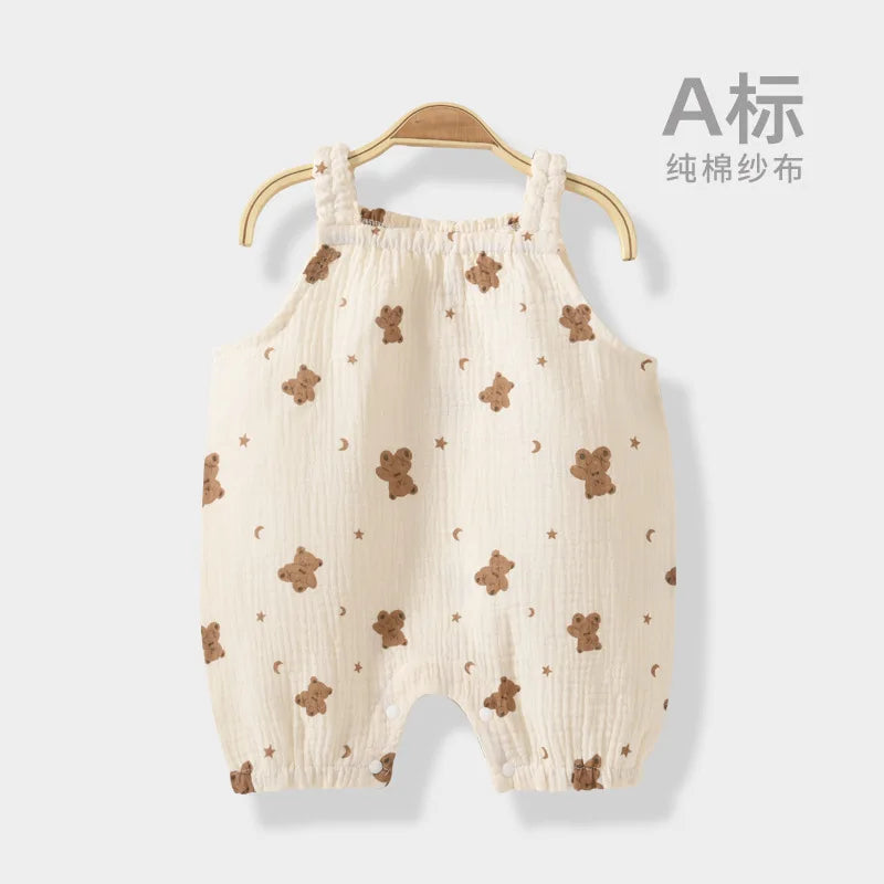 Gauze Overall Romper