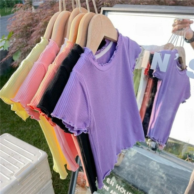 Ruffle Sleeved T-shirt