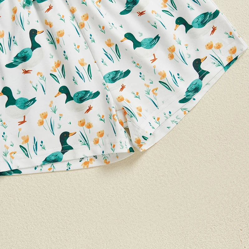 Mallard Romper w/ Ruffles