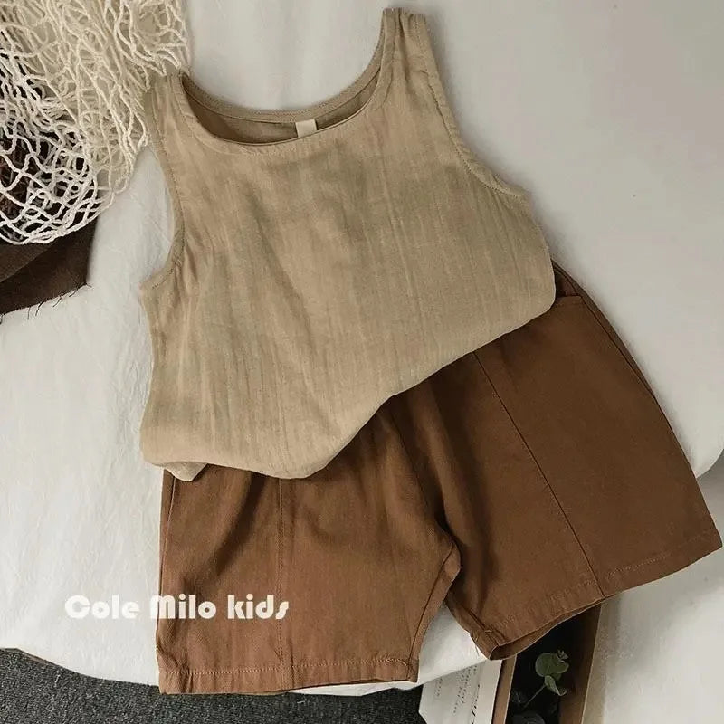 Linen Sleeveless Shirt