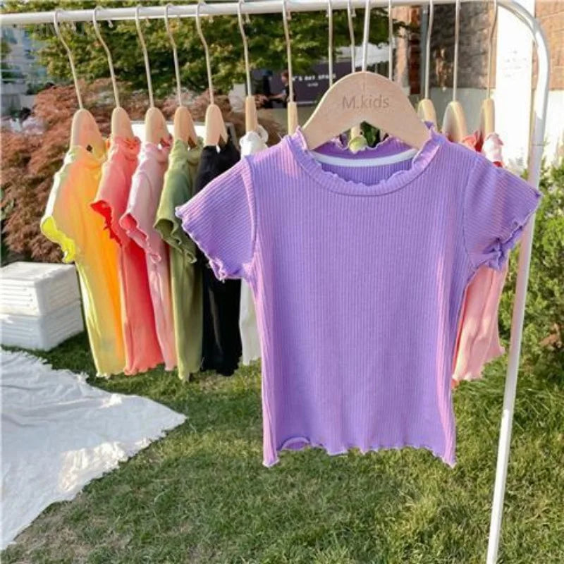 Ruffle Sleeved T-shirt