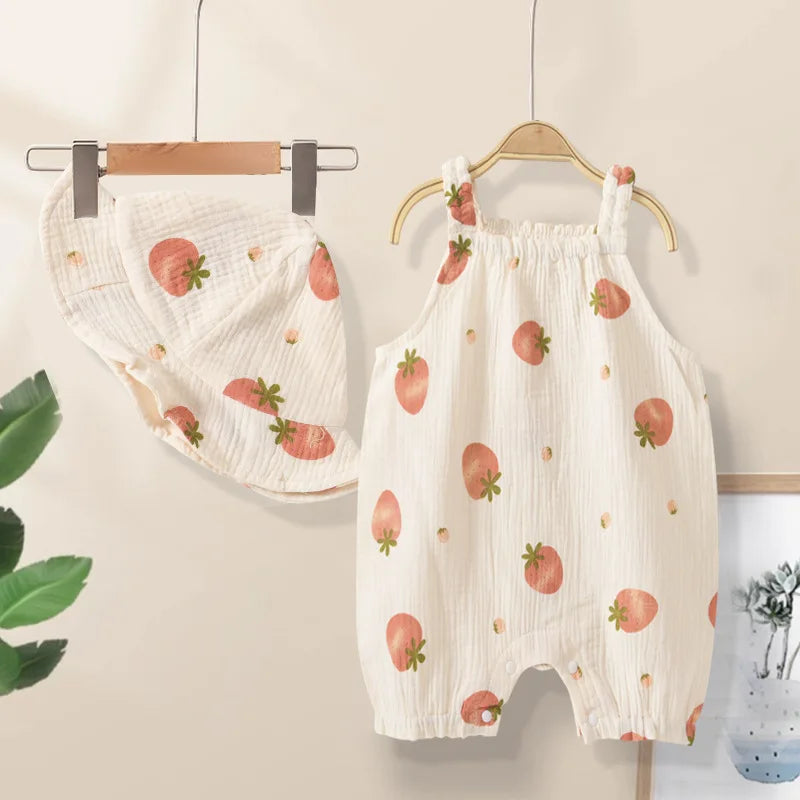 Gauze Overall Romper