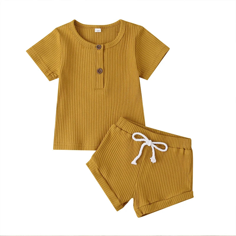Knit Set Short Sleeve + Shorts