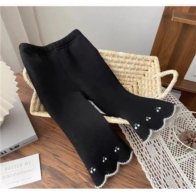 Embroidered Flare Leggings