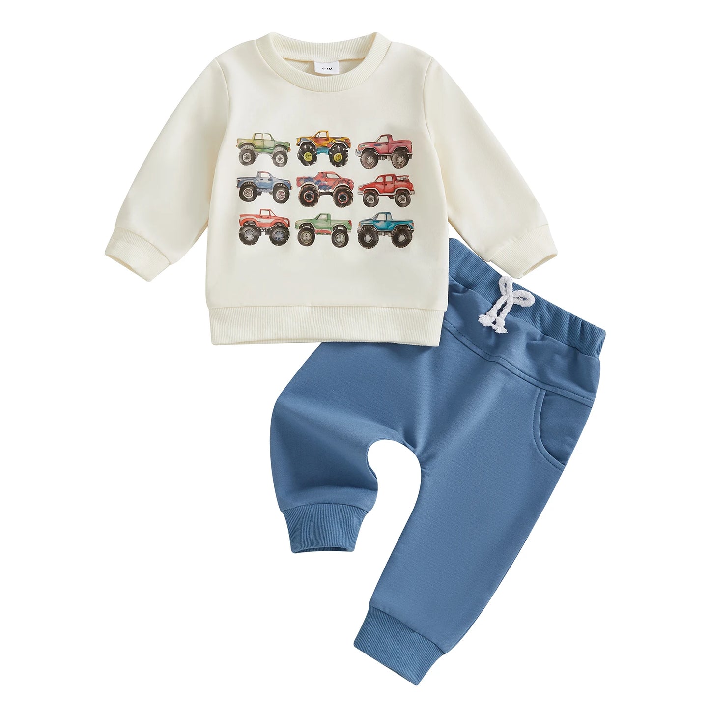 Boy's Retro Monster Truck Sweatsuit