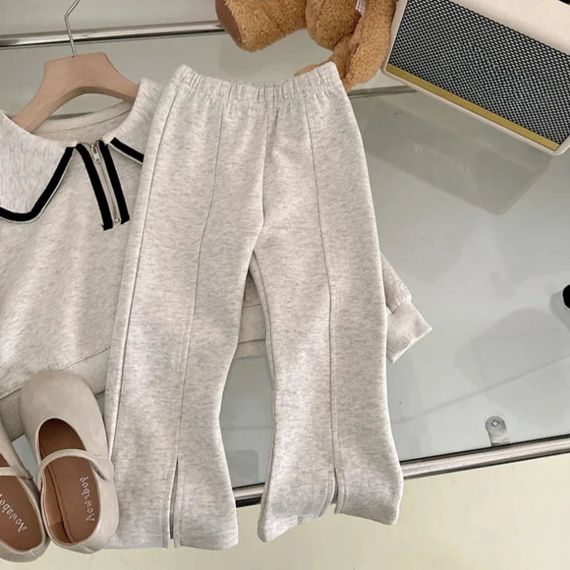Girls Collar Sweats Set
