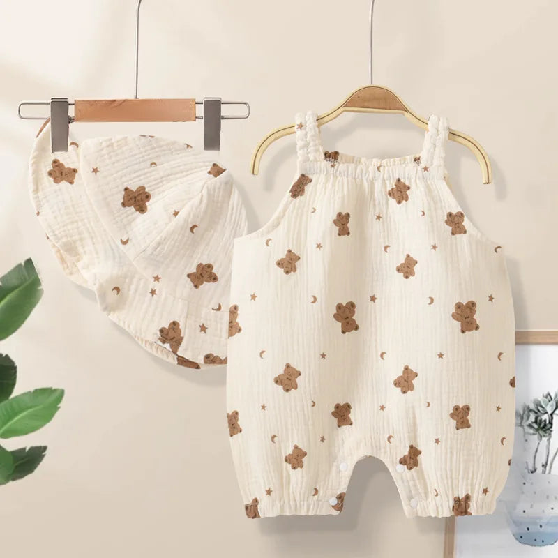 Gauze Overall Romper