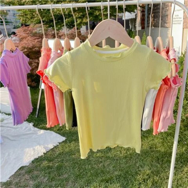 Ruffle Sleeved T-shirt