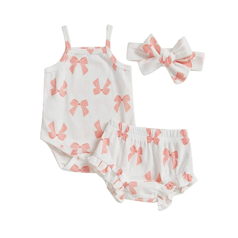 Pretty Pink Bow Outfit + Headband