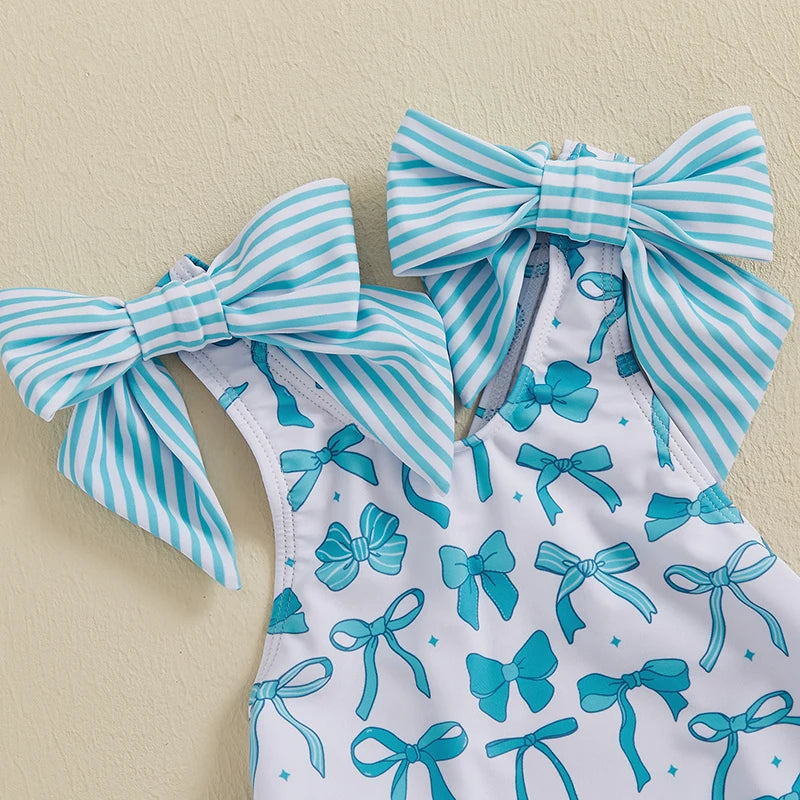 Swimsuit with Bows and Ruffles