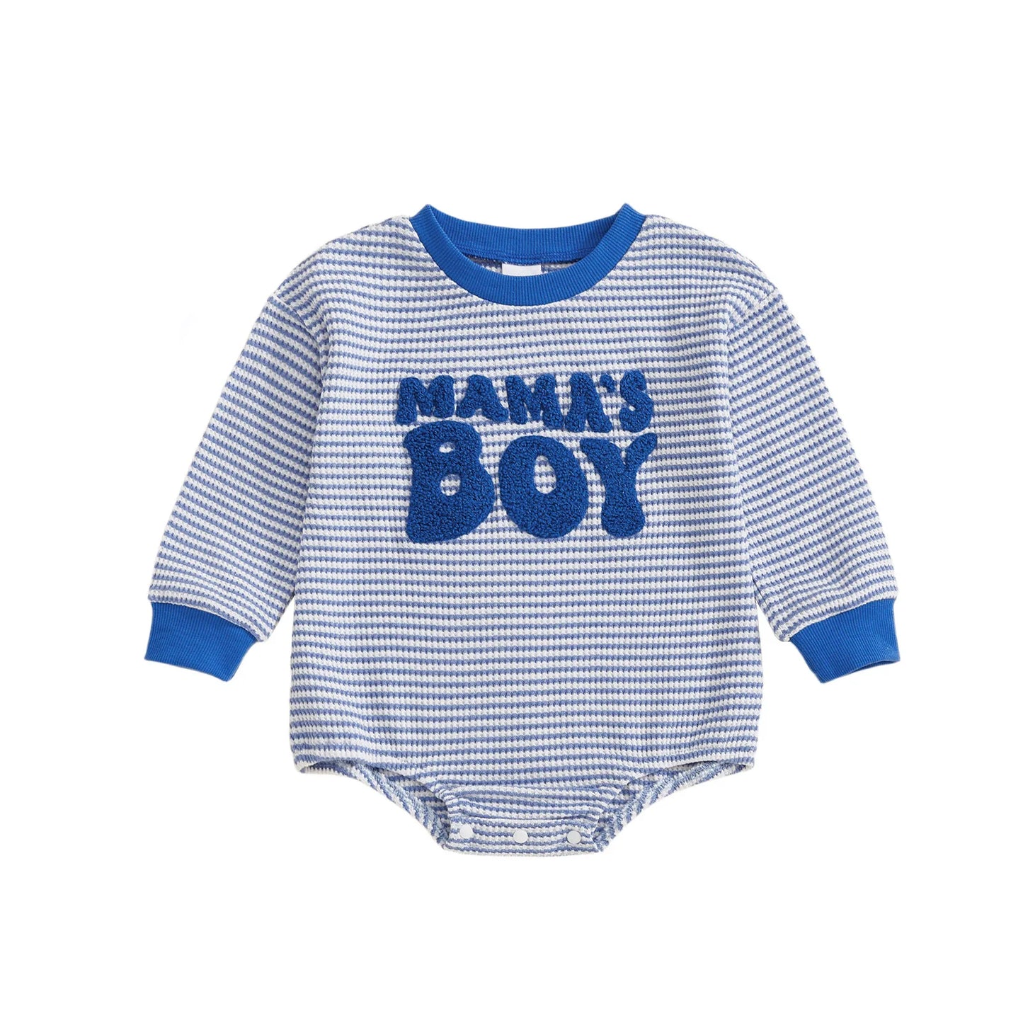 Mama's Boy Striped Onesie