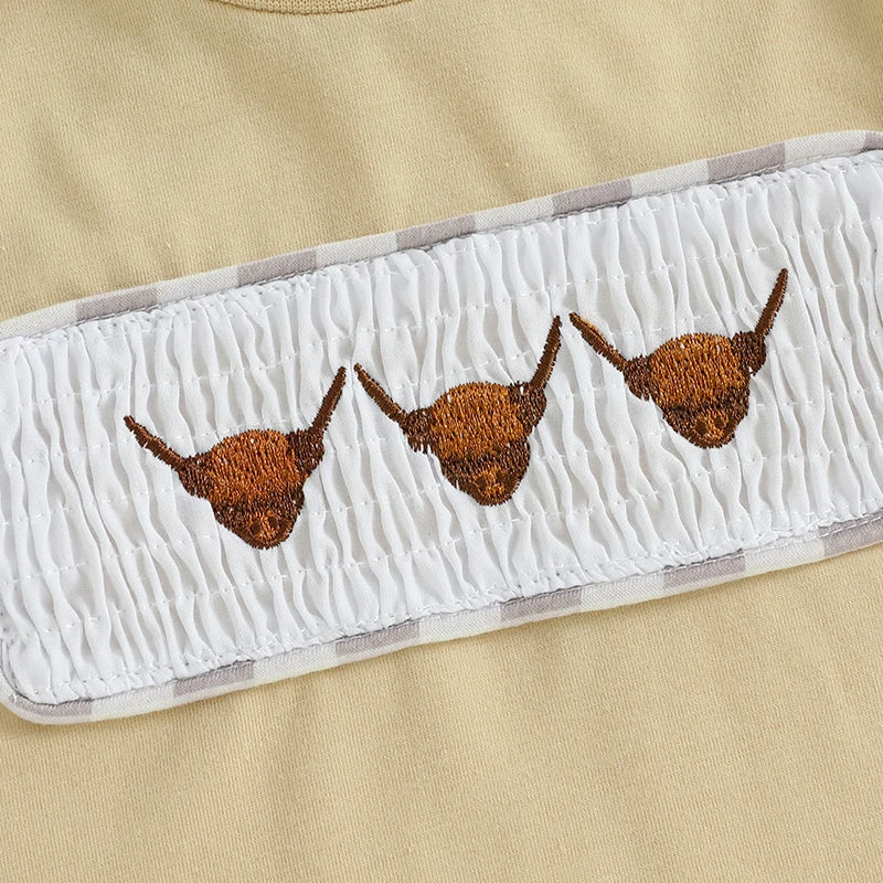 Highland Cow Embroidered Outfit
