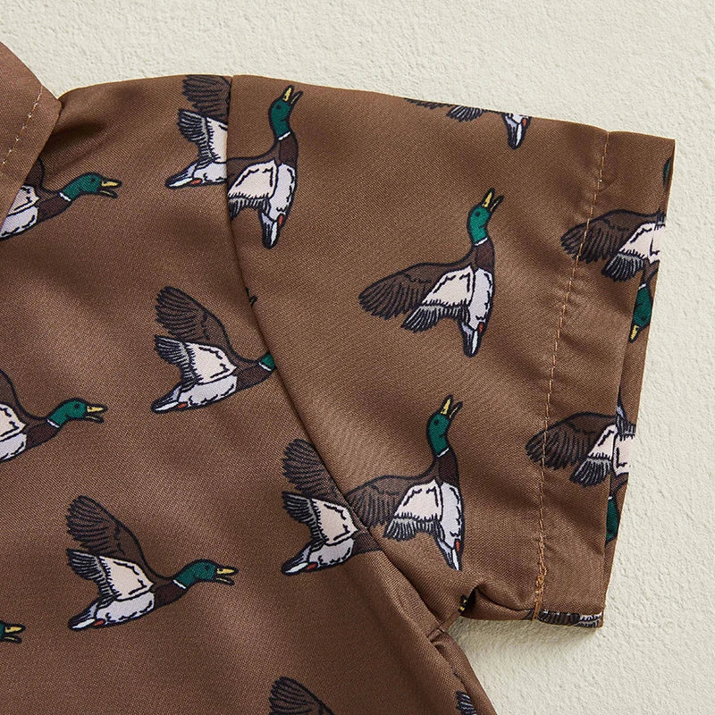 Mallard Print Shirt + Shorts