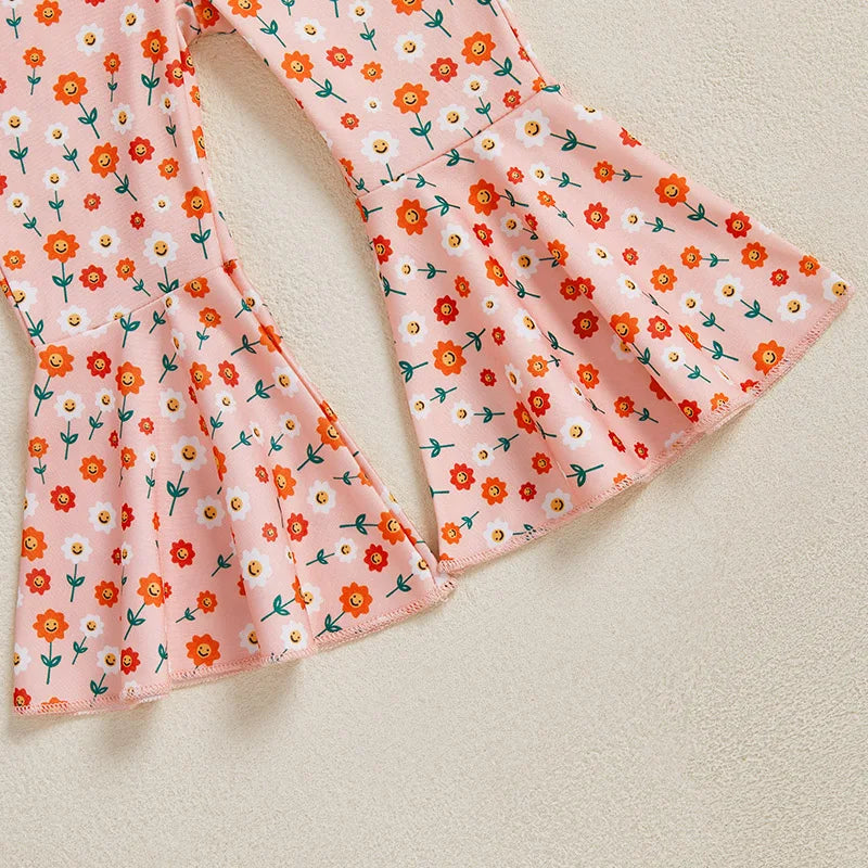 Floral bell bottom jumpsuit