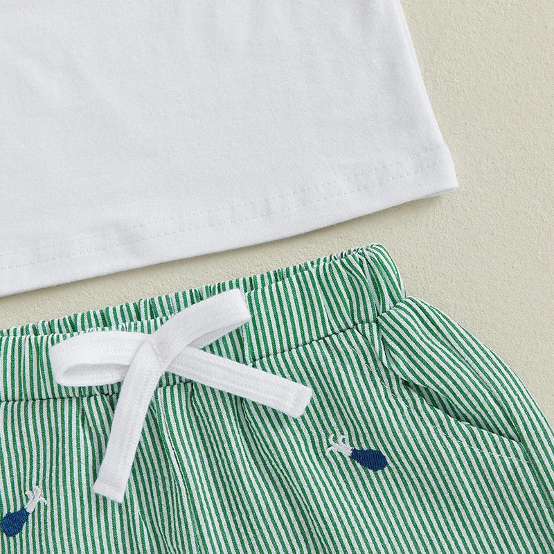 Boy's Short Sleeve Golf Cart Set