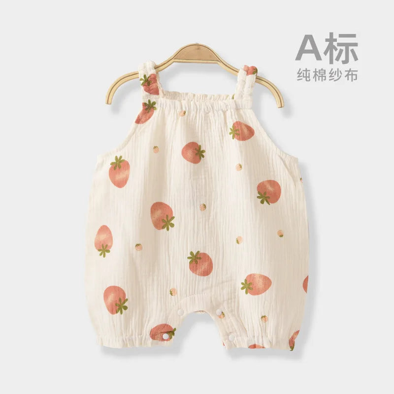 Gauze Overall Romper