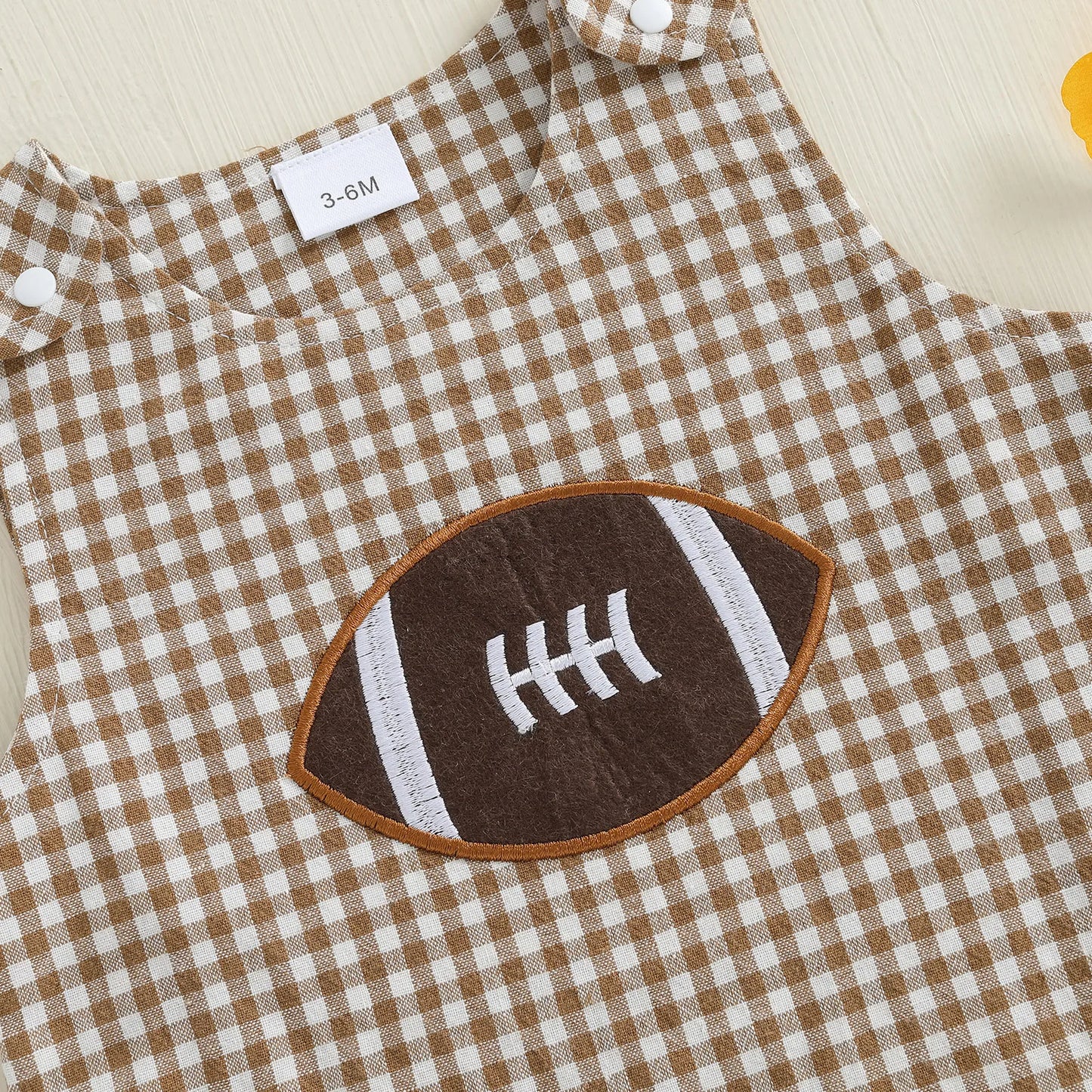 Plaid Football Romper