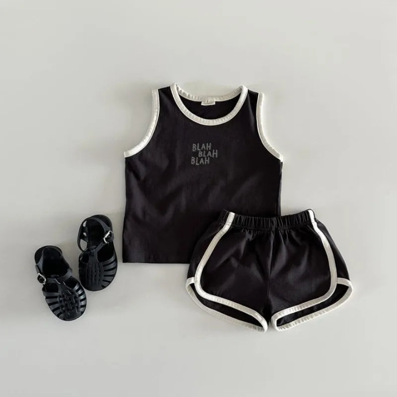 Thin Cotton Sports Vest + Shorts