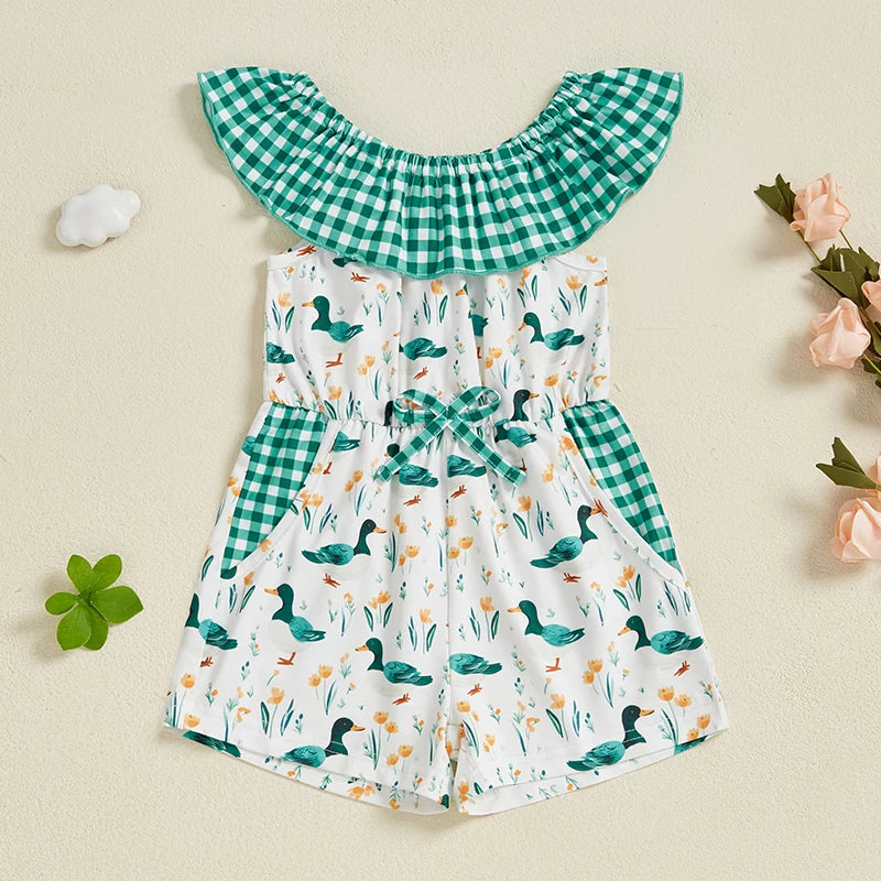 Mallard Romper w/ Ruffles
