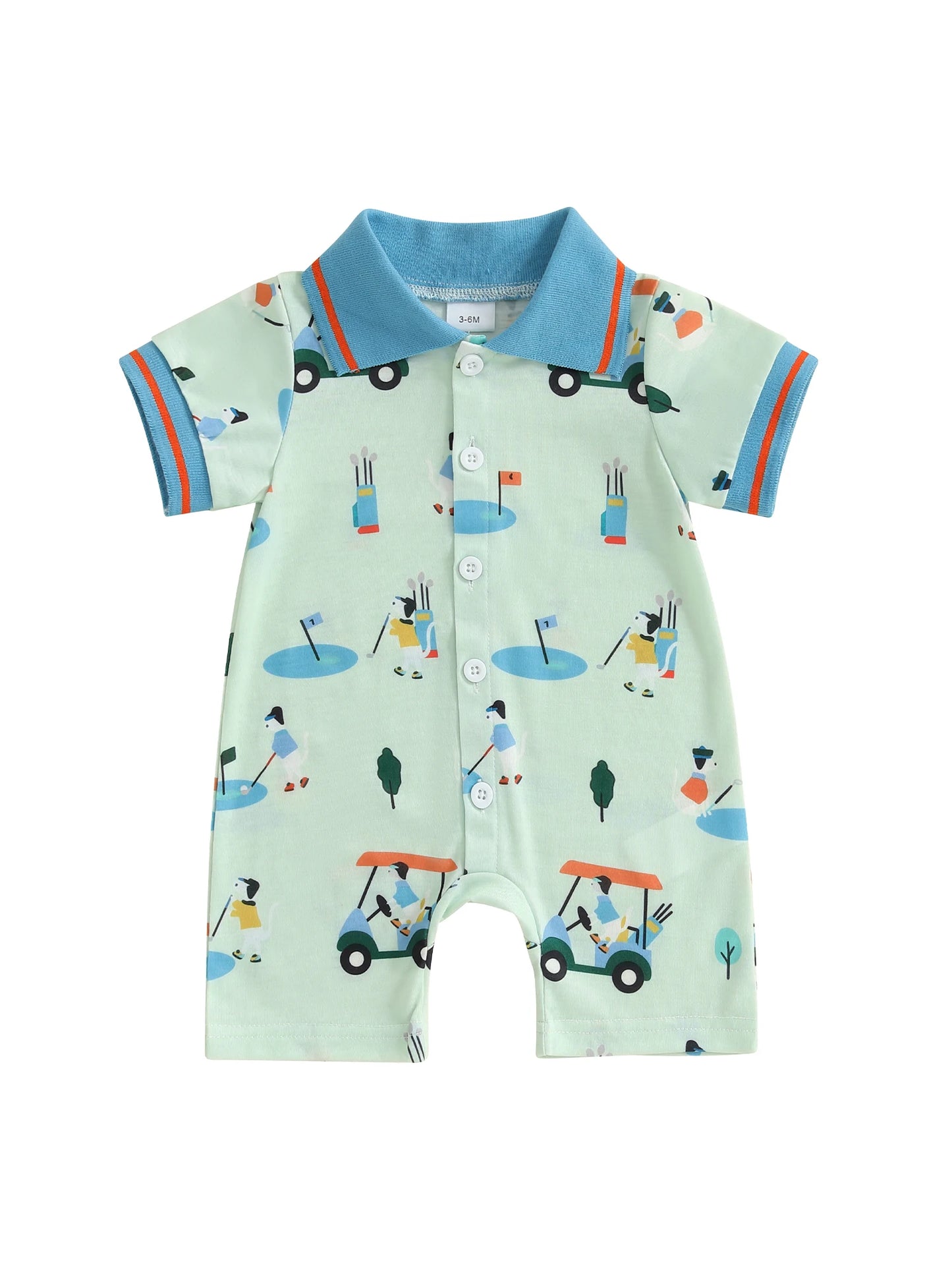 Golf Collared Shorts One Piece
