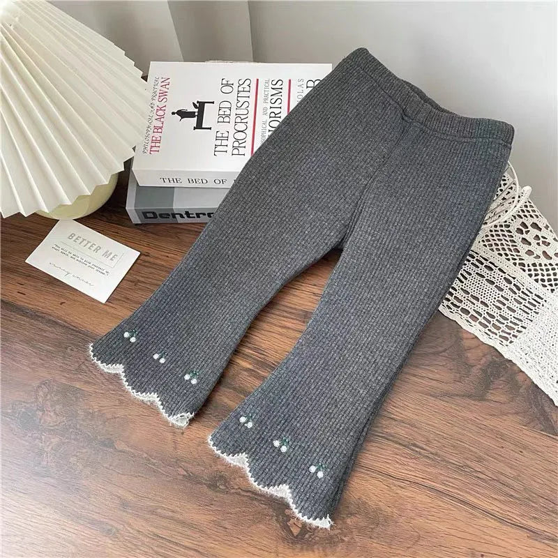Embroidered Flare Leggings